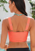 LookbookStore Tankini Tops for Women Cut Out Long Bikini Top Twist Knot Padded Adjustable Swimsuit Tops Only Resort Wear