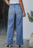 Bay Blue Women's Stretchy Pull On Jeans High Waisted Denim Pants 90s