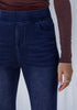 Darkness Blue Washed Women's Stretch Slim Jeans High Waist Versatile Fashion Jeans Trousers Jeans