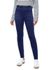 Darkness Blue Washed Women's Stretch Slim Jeans High Waist Versatile Fashion Jeans Trousers Jeans
