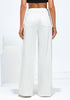 Ivory White Women's High Waisted Denim Jeans Wide Leg Baggy Denim Pants