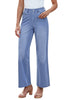 Reef Blue for Women's Effortlessly Stylish High Waisted Wide Leg  Pull-On Stretchy Jean Pants with Functional Pockets