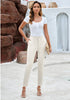 Almond Milk Women's Business Casual High Waisted Skinny Straight Leg Stretch Trouser Pants