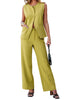 Cress Green Women's Sleeveless Wide Leg Vest Blazer Pant Set