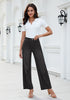 Black for Women's Effortlessly Stylish High Waisted Wide Leg  Pull-On Stretchy Jean Pants with Functional Pockets