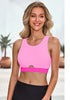 Pink Block Women's Beach Bikini Stretch Tankini Top Swimsuit