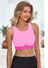 Pink Block Women's Beach Bikini Stretch Tankini Top Swimsuit
