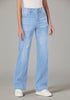 Women's Flare Full Length High Rise Denim Relaxed Fit Wide Leg Jeans