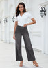 Stormy Black for Women's Effortlessly Stylish High Waisted Wide Leg  Pull-On Stretchy Jean Pants with Functional Pockets
