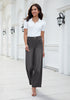 Stormy Black for Women's Effortlessly Stylish High Waisted Wide Leg  Pull-On Stretchy Jean Pants with Functional Pockets