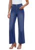 Bright Cobalt Blue for Women's Effortlessly Stylish High Waisted Wide Leg  Pull-On Stretchy Jean Pants with Functional Pockets