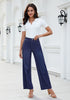 Nightfall Blue for Women's Effortlessly Stylish High Waisted Wide Leg  Pull-On Stretchy Jean Pants with Functional Pockets