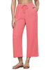 Salmon Pink Women's Brief High Waist Trousers Elastic Waist Wide Leg Pants