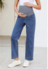 Medium Blue For Women's Maternity Plus Size Vintage All Season Mom Jean Ankle Pant