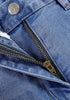 Medium Blue Women's Fashionable High Waisted Wide Leg Jeans Casual Jeans Versatile for Commuting