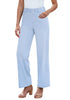 Seaside Blue for Women's Effortlessly Stylish High Waisted Wide Leg  Pull-On Stretchy Jean Pants with Functional Pockets