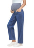 Medium Blue For Women's Maternity Plus Size Vintage All Season Mom Jean Ankle Pant