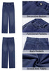 Darkness Blue for Women's Effortlessly Stylish High Waisted Wide Leg  Pull-On Stretchy Jean Pants with Functional Pockets