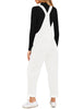 Brilliant White Women's Casual Stretch Denim Bib Overalls Pants Pocketed Jeans Jumpsuits