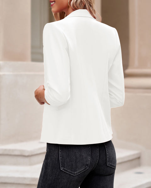 LookbookStore Blazers for Women Suit Jackets Dressy 3/4 Sleeve Blazer Business Casual Outfits for Work