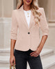 LookbookStore Blazers for Women Suit Jackets Dressy 3/4 Sleeve Blazer Business Casual Outfits for Work