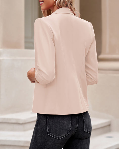 LookbookStore Blazers for Women Suit Jackets Dressy 3/4 Sleeve Blazer Business Casual Outfits for Work