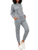 LookbookStore Women's Cozy Tie Dye Printed Knit Loungewear Two Piece Sweatsuits Long Joggers Pajamas Set