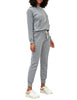 LookbookStore Women's Cozy Tie Dye Printed Knit Loungewear Two Piece Sweatsuits Long Joggers Pajamas Set