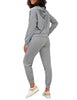 LookbookStore Women's Cozy Tie Dye Printed Knit Loungewear Two Piece Sweatsuits Long Joggers Pajamas Set