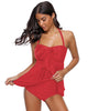Women's Halter Bandeau Self-Tied Tankini Set Two Pieces Swimsuits