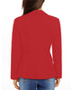Womens Notched Lapel Pockets Button Work Office Blazer Jacket Suit
