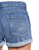 Women's High Waisted Rolled Hem Distressed Jeans Ripped Denim Shorts