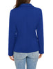 Womens Notched Lapel Pockets Button Work Office Blazer Jacket Suit
