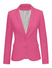 Women's Long Sleeve Formal Notch Lapel Button Down Blazer Pockets Jacket