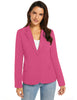 Women's Long Sleeve Formal Notch Lapel Button Down Blazer Pockets Jacket