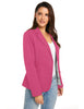 Women's Long Sleeve Formal Notch Lapel Button Down Blazer Pockets Jacket