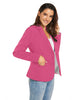 Women's Long Sleeve Formal Notch Lapel Button Down Blazer Pockets Jacket