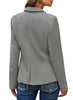 Womens Notched Lapel Pockets Button Work Office Blazer Jacket Suit