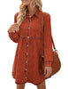 Long Sleeve Denim Dress for Women Jean Dress Button Down Casual Babydoll Denim Shirt Dress