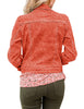 Orangeade Women's Basic Long Sleeves Button Down Fitted Denim Jean Jackets