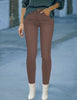 Cappuccino Women's Denim Fleece Mid Waist Thermal Jeggings Warm Trousers Jeans