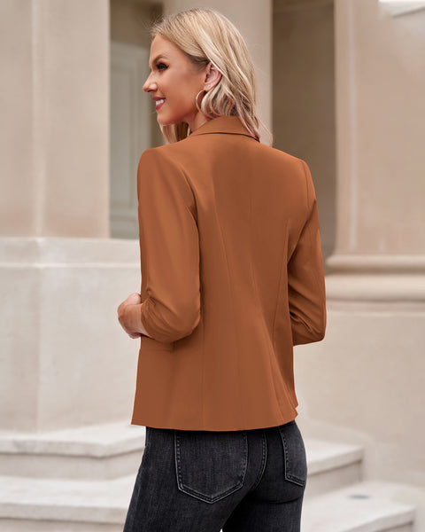 LookbookStore Blazers for Women Suit Jackets Dressy 3/4 Sleeve Blazer Business Casual Outfits for Work
