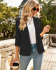LookbookStore Blazers for Women Suit Jackets Dressy 3/4 Sleeve Blazer Business Casual Outfits for Work