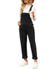Black Womens Overalls Corduroy Bib Adjustable Straps Fashion Jumpsuit Overall for Women with Pocket