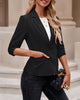 LookbookStore Blazers for Women Suit Jackets Dressy 3/4 Sleeve Blazer Business Casual Outfits for Work