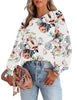 Women's Casual Blouse Crewneck Long Sleeve Flowy Basic Tops Shirt