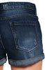 Women's High Waisted Rolled Hem Distressed Jeans Ripped Denim Shorts