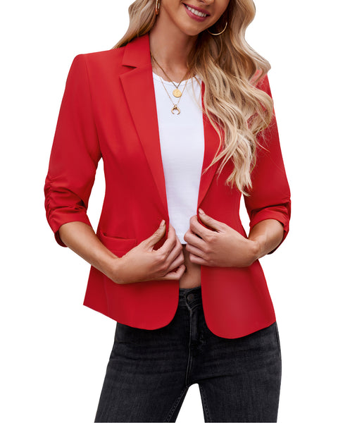 LookbookStore Blazers for Women Suit Jackets Dressy 3/4 Sleeve Blazer Business Casual Outfits for Work