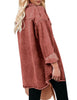 Burnt Ochre Button-Up Oversized Women's Denim Shacket