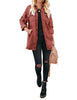 Burnt Ochre Button-Up Oversized Women's Denim Shacket